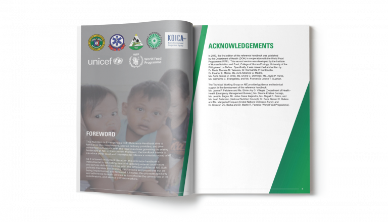 Editing, Graphic Design, and Layout Work on Management of Nutrition in Emergencies Training Modules