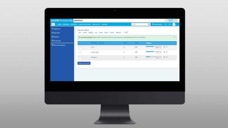 Development of eMathisi LMS Platform and e-learning courses